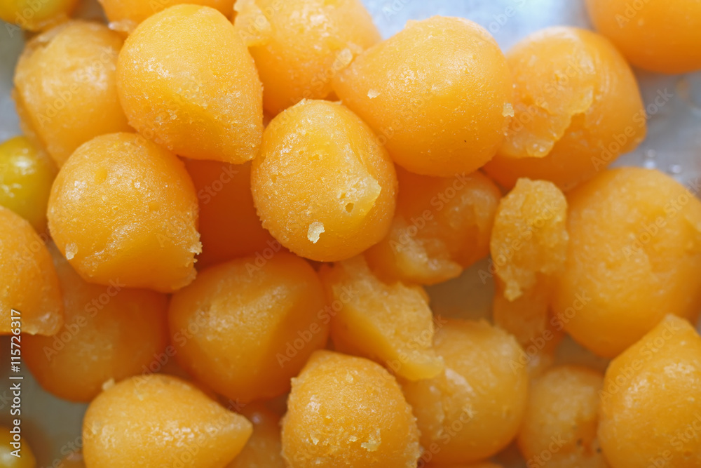 thai dessert ,thai sweets ,made of bean ,coconut milk and egg