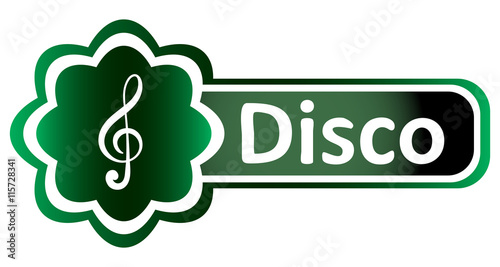 Double icon green treble clef disco