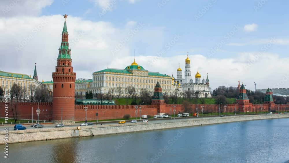 beautiful views of the Kremlin Embankment and the ancient Moscow Kremlin beautiful views of the Kremlin Embankment and the ancient Moscow Kremlin