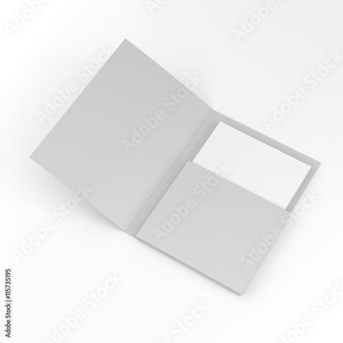 sibgle blank folder with flyers