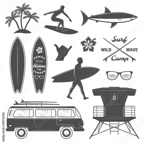 Surfing Icon Set