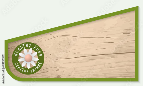 Vector frame for your text and wooden background