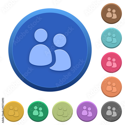 Embossed user group buttons