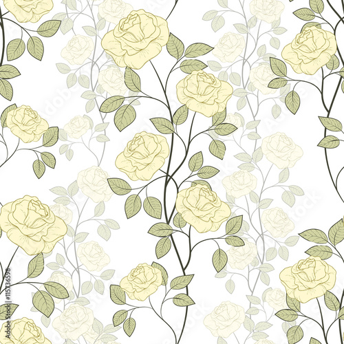 Seamless rose pattern