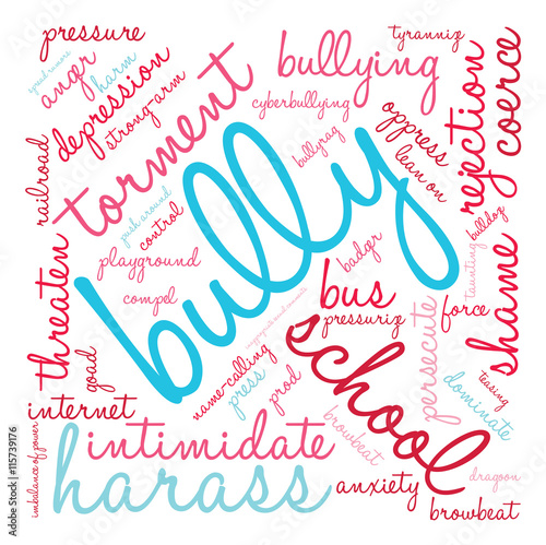 Bully word cloud on a white background.