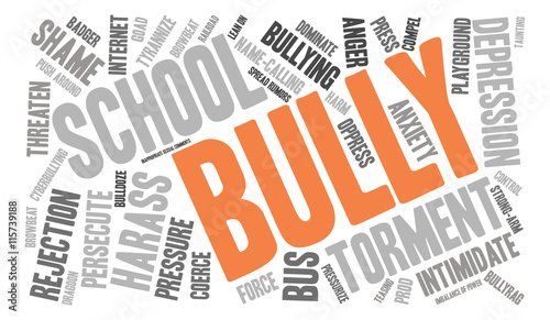Bully word cloud on a white background. 