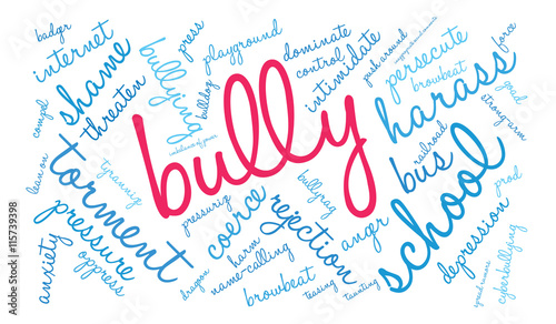 Bully word cloud on a white background. 