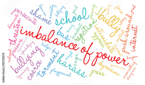 Imbalance Of Power word cloud on a white background. 