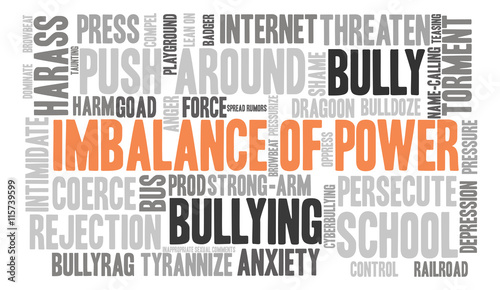 Imbalance Of Power word cloud on a white background. 