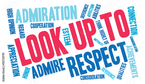 Look Up To word cloud on a white background. 