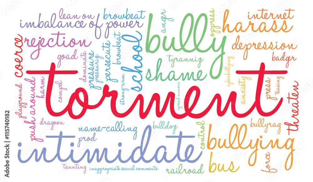 Torment word cloud on a white background. 