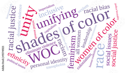 Shades Of Color word cloud on a white background. 