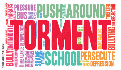 Torment word cloud on a white background. 