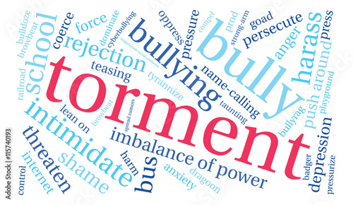 Torment word cloud on a white background. 