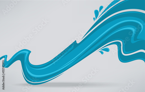 blue wave, vector background