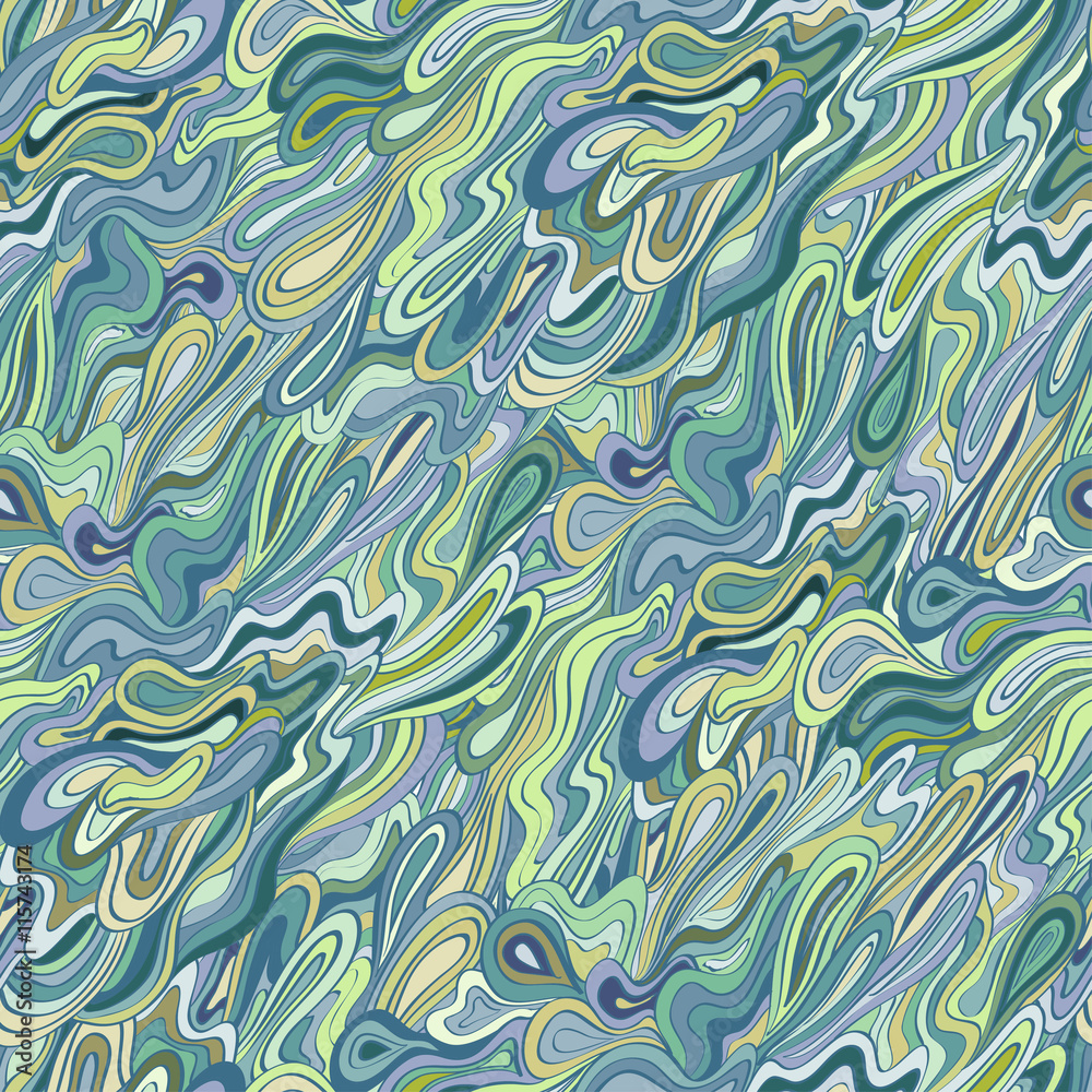 abstract hand-drawn waves background