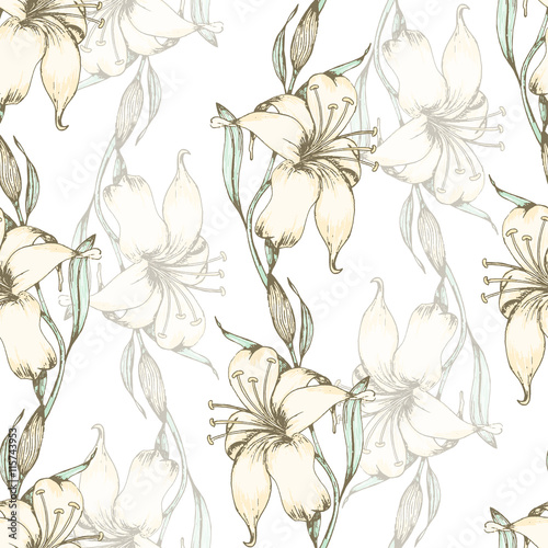 lily seamless pattern