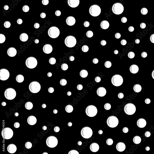 Bubbles white seamless pattern.