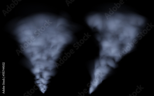 Translucent blue smoke. Transparency only in vector file