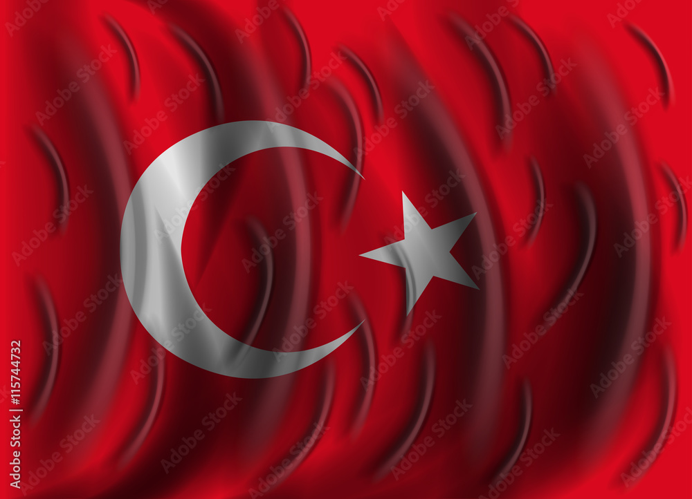 Obraz premium turkey wind flag