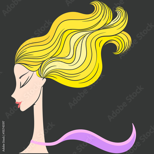 Woman profile silhouette