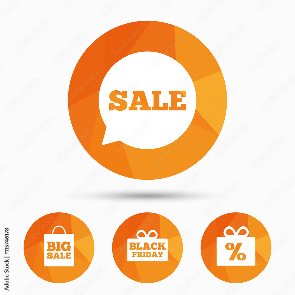 Sale speech bubble icon. Black friday symbol Sale speech bubble icon. Black friday symbol
