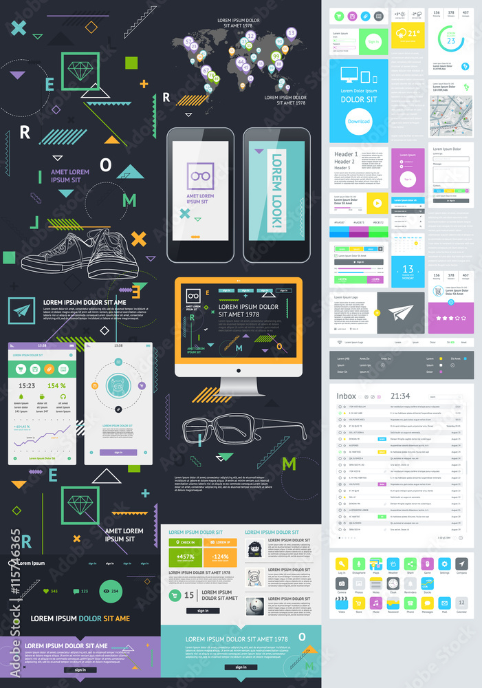 Flat Elements of Infographics Flat Elements of Infographics