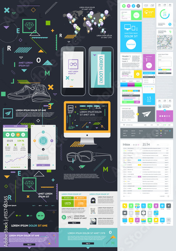 Flat Elements of Infographics 