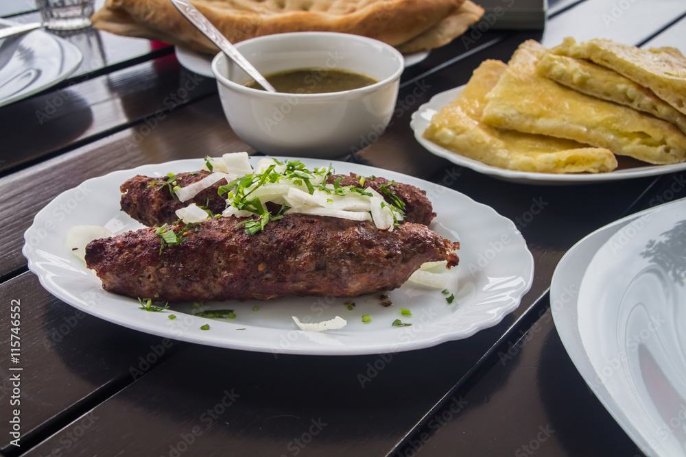 Georgian cuisine Lula Kebab Georgian cuisine Lula Kebab