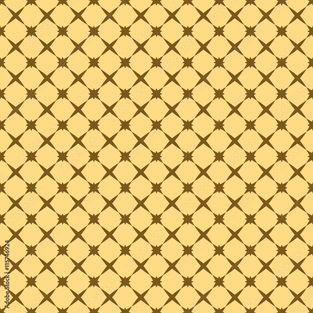 Star brown seamless pattern