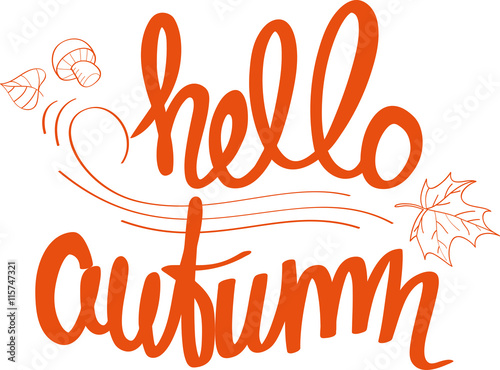 Hello autumn. Lettering