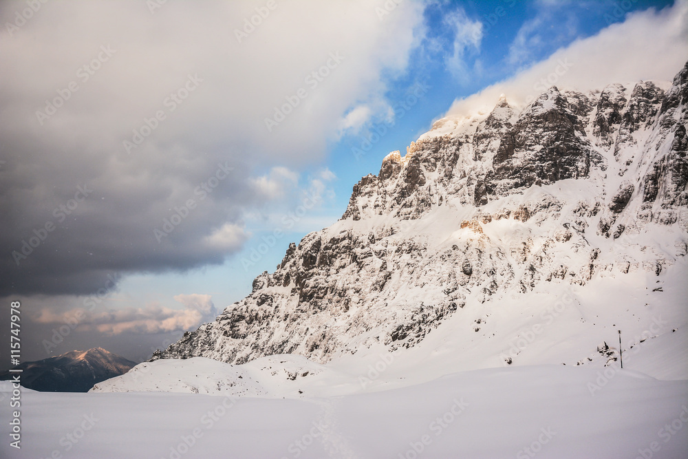 Winter in Fagaras, Romania Carpathian Mountains