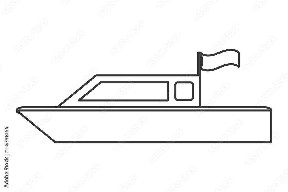 flat design single yacht icon vector illustration flat design single yacht icon vector illustration
