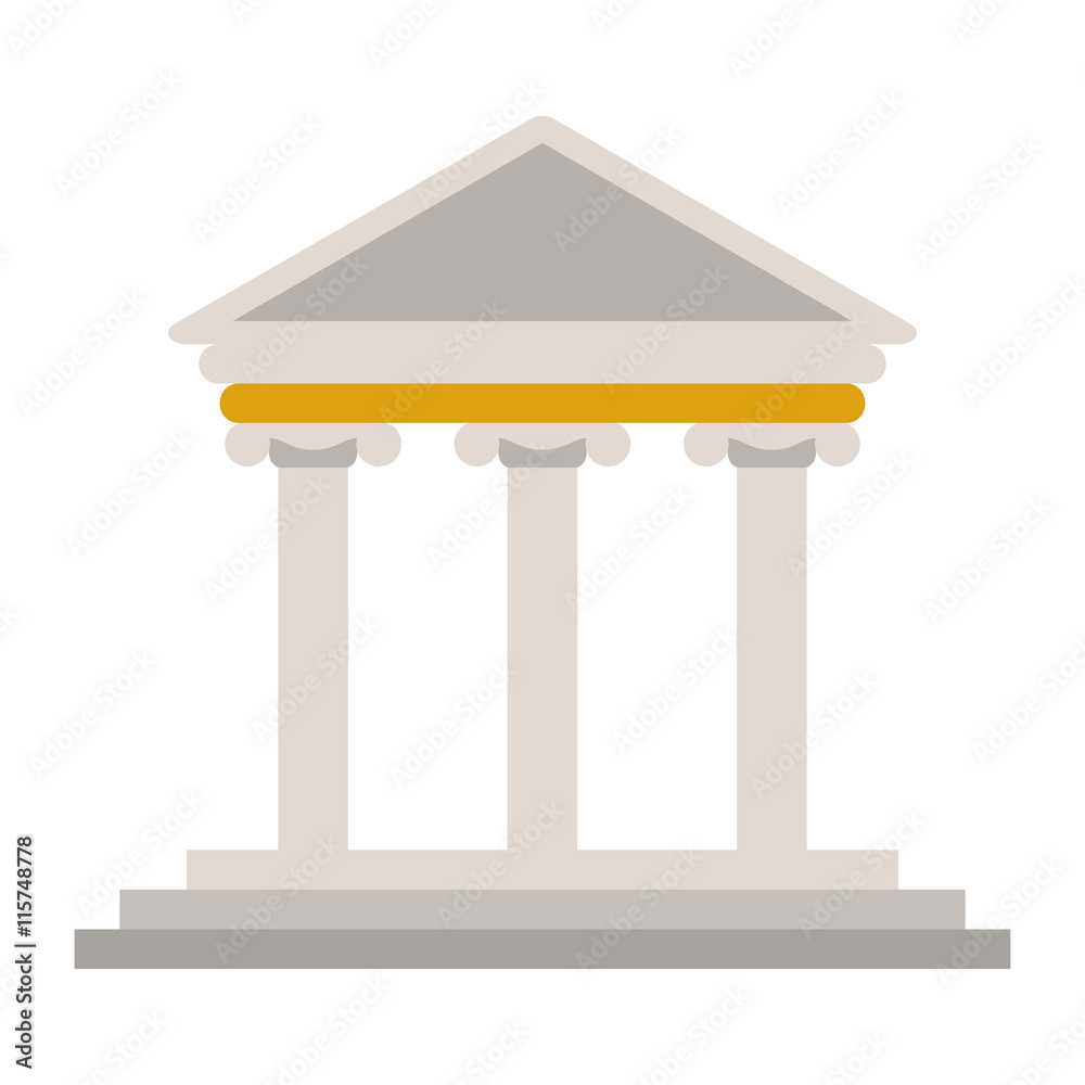 flat design ancient greek building icon vector illustration flat design ancient greek building icon vector illustration