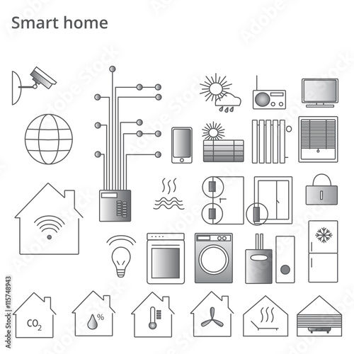 Icons smart home control.