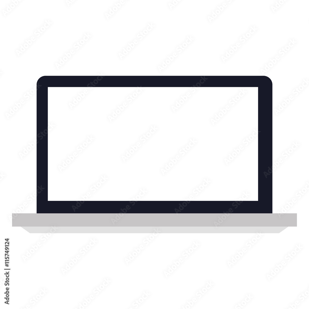 flat design laptop frontview icon vector illustration flat design laptop frontview icon vector illustration
