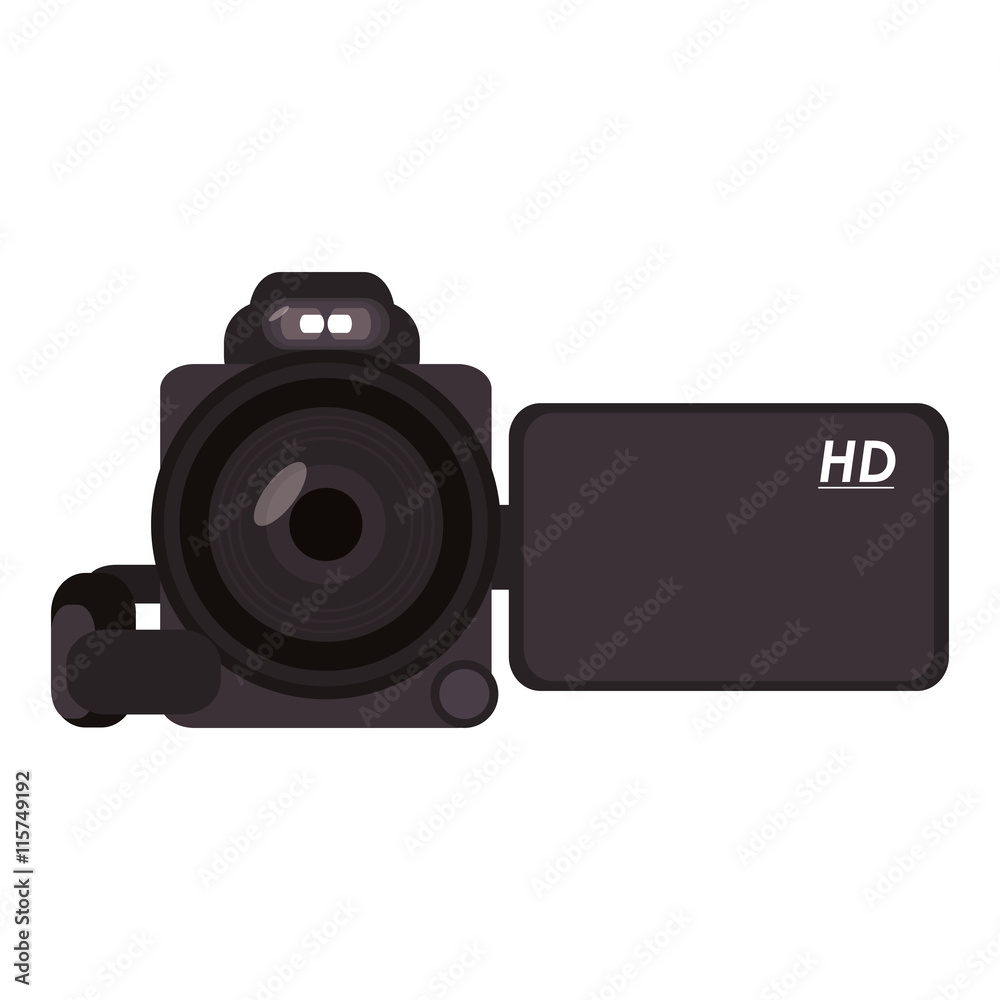 flat design digital videocamera icon vector illustration