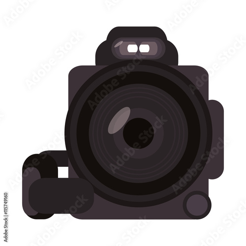 flat design digital videocamera icon vector illustration