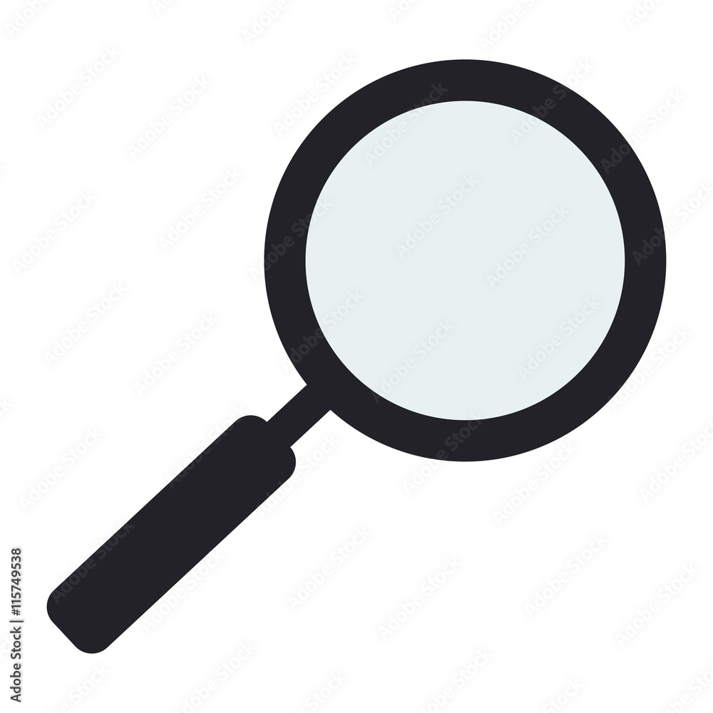 flat design magnifying glass icon vector illustration