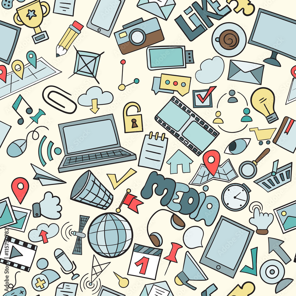 social media seamless pattern social media seamless pattern