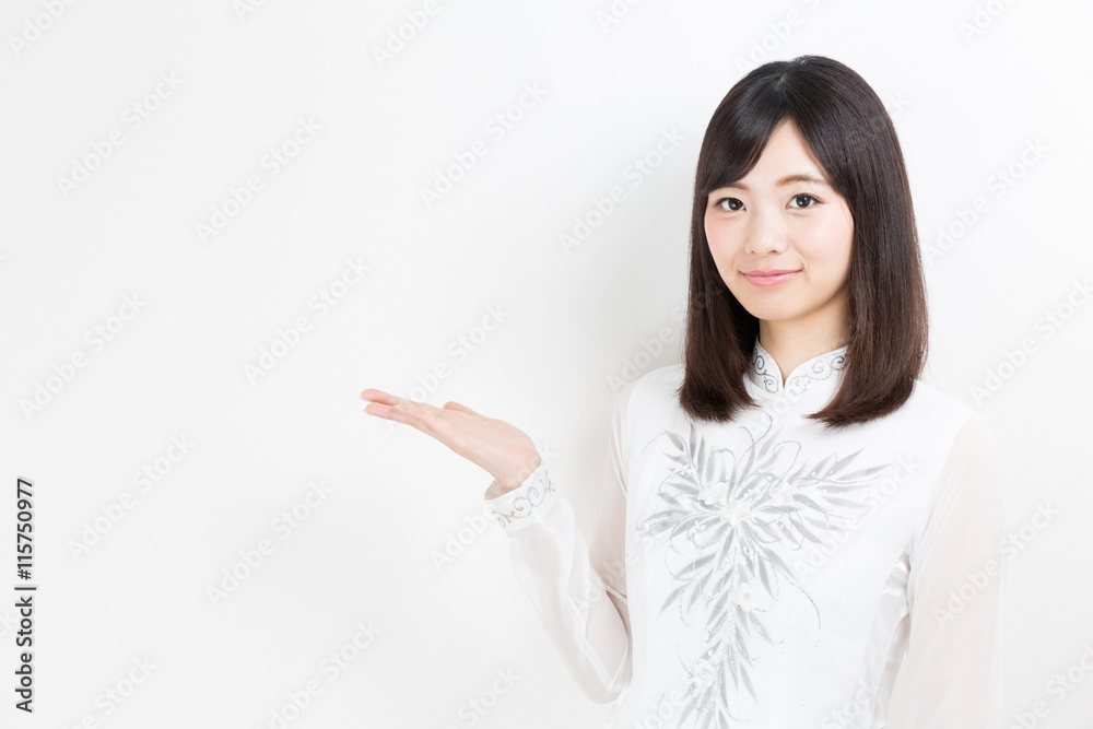 portrait of young asian woman wearing ao dai portrait of young asian woman wearing ao dai