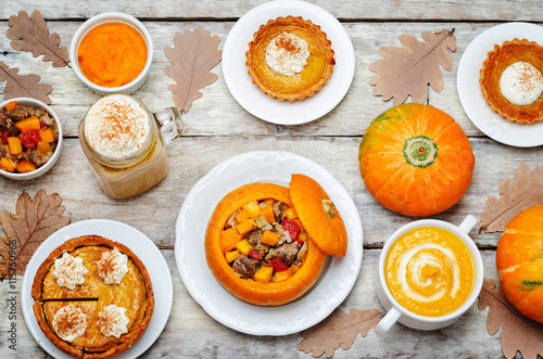 List of pumpkin dishes. Pumpkin Latte; Pumpkin stuffed with meat