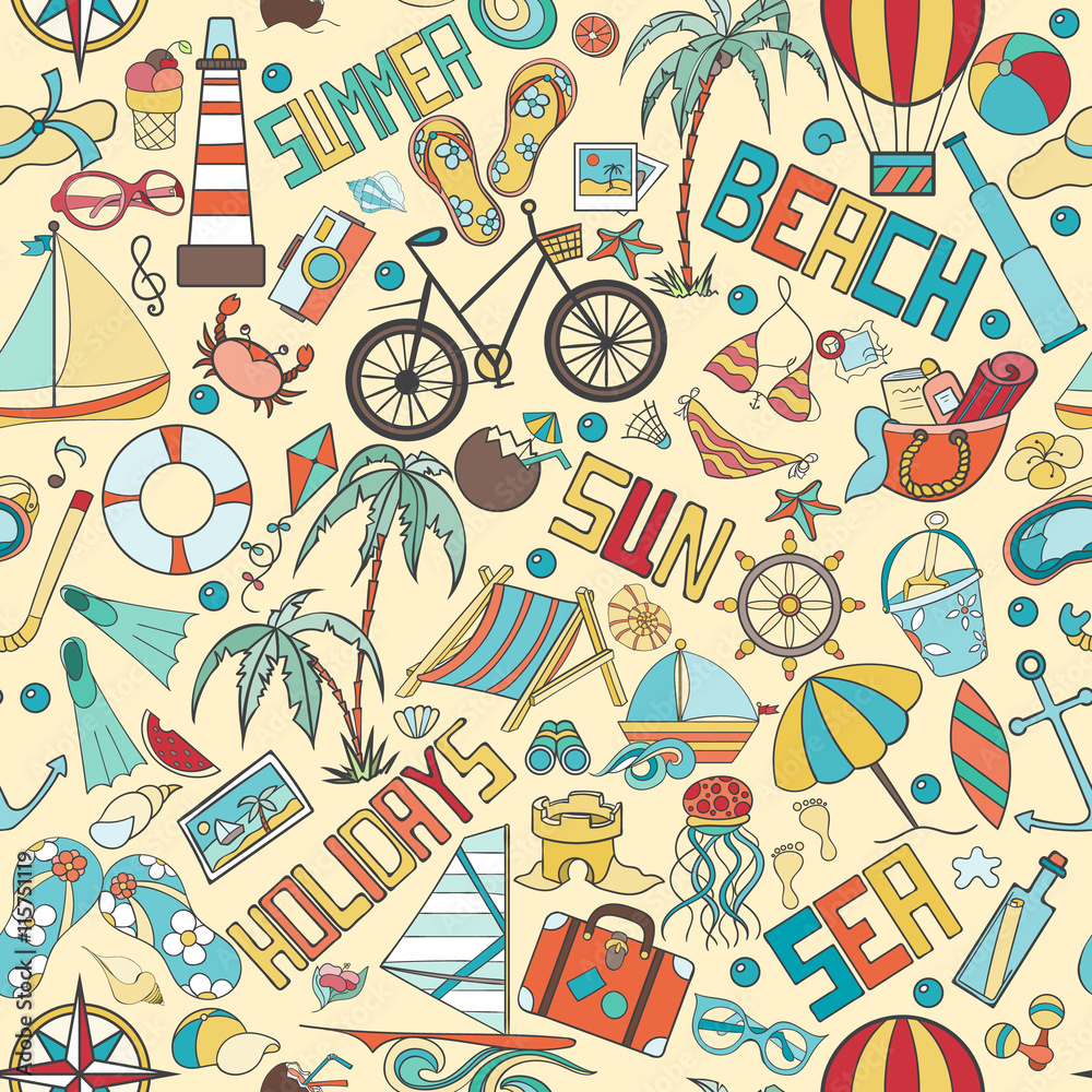 Summer seamless pattern Summer seamless pattern