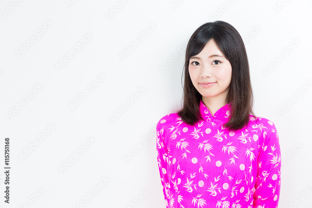 portrait of young asian woman wearing ao dai portrait of young asian woman wearing ao dai