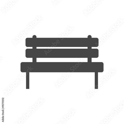 Vector simple icon, Bench icon