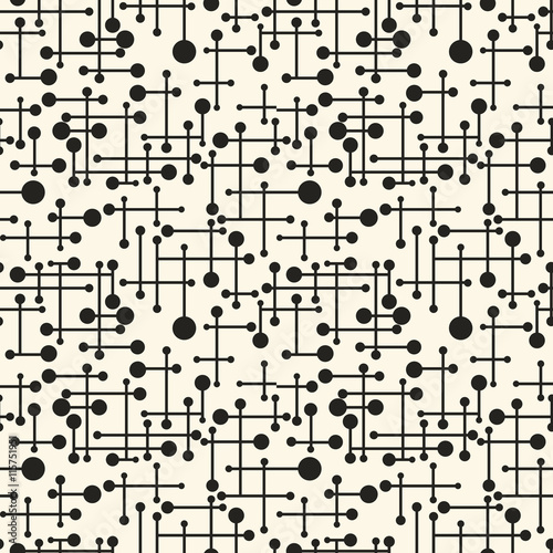 Seamless lines and dots pattern
