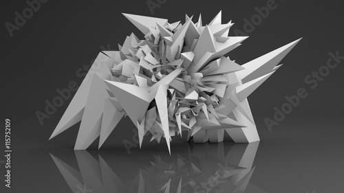 Polygonal shape abstract 3D...