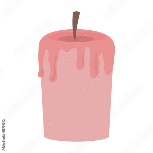 flat design single candle icon vector illustration