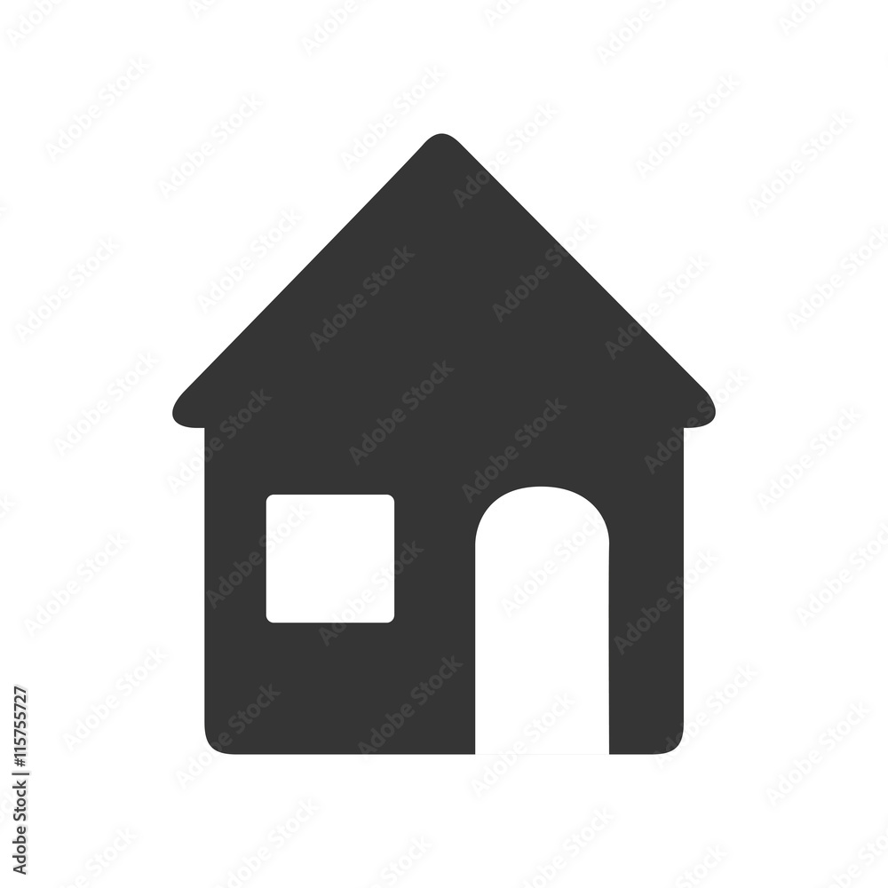 Real estate business icon in black and white colors, vector illustration graphic. Real estate business icon in black and white colors, vector illustration graphic.