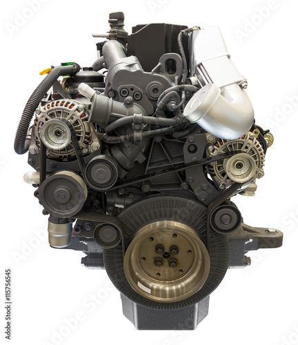 Powerfull engine isolated on white. Clipping path included. © dja65